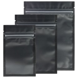 Reclosable plastic bags - mat-black / clear - 10 * 15 cm - 100 piecesStorage Bags