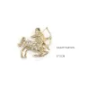 Crystal zodiac signs - gold broochBrooches