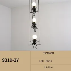 Modern ceiling lamp - sitting iron dollsCeiling lights