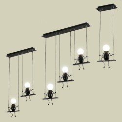 Modern ceiling lamp - sitting iron dollsCeiling lights