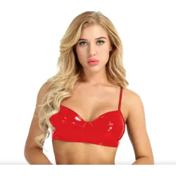 Sexy leather bra - wire freeLingerie