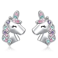 Stylish silver earrings - unicorn - cat - butterfly - rainbow - starEarrings