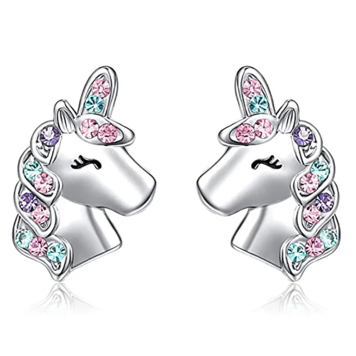 Stylish silver earrings - unicorn - cat - butterfly - rainbow - starEarrings