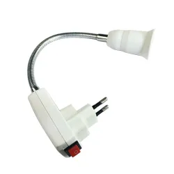 Flexible bulb holder - extension adapter - socket with On / OFF switch - E27Lighting fittings