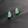 Cufflinks with a green Christmas treeCufflinks