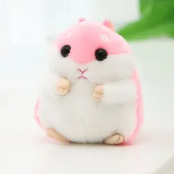 Fluffy fur mini hamster - keychainKeyrings