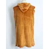 Warm winter fur coat - hooded vestJackets