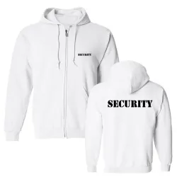 Stylish hoodie - fleece jacket - with zipper / pockets - SECURITY letteringHoodies & Sweatshirt
