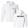 Stylish hoodie - fleece jacket - with zipper / pockets - SECURITY letteringHoodies & Sweatshirt