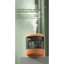 Ultrasonic air humidifier - essential oils diffuser - LED - USB - 1200 mlHumidifiers