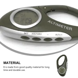 Digital LCD display compass - barometer - with carabinerKeyrings