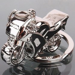Silver motorcycle shape keychainKeyrings