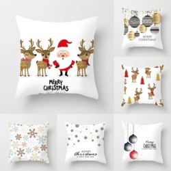 Decorative Christmas cushion cover - Merry Christmas - Happy New Year - 45cm * 45cmCushion covers
