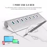 Aluminum splitter - USB 3.0 - 7 port USB - HUBHubs