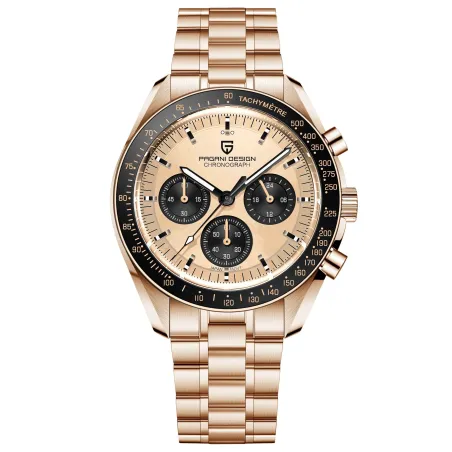 PAGANI DESIGN - stainless steel Quartz watch - waterproof - goldWatches