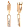 Elegant long earrings - rose gold / crystalsEarrings
