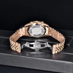 BENYAR - elegant Quartz watch - chronograph - waterproof - stainless steel - gold / blackWatches