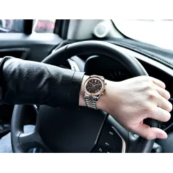 BENYAR - elegant Quartz watch - chronograph - waterproof - stainless steel - gold / blackWatches
