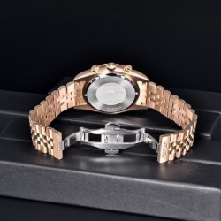 BENYAR - elegant Quartz watch - chronograph - waterproof - stainless steel - blackWatches