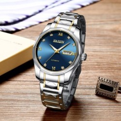 HAIQIN - mechanical automatic watch - stainless steel - gold / blueWatches