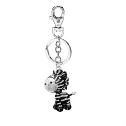 Black crystal zebra - keychainKeyrings