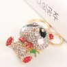 Red crystal Panda - keychainKeyrings