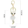 Crystal / fur fox - keychainKeyrings