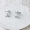 Round blue eyes - cufflinksCufflinks