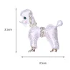 Curly hair dog - with crystals - broochBrooches