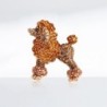 Crystal poodle dog - broochBrooches