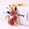 Crystal fox with crown - keychainKeyrings
