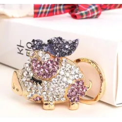 Crystal pig - keychainKeyrings
