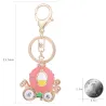 Crystal pumpkin carriage - keychainKeyrings