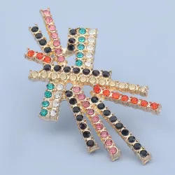 Geometric earrings with crystalsEarrings