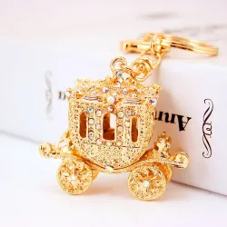 Golden carriage - keychainKeyrings
