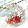 Moon crescent / cat's couple - crystal keychainKeyrings