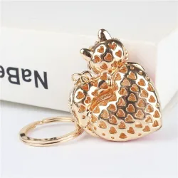Red heart / crystal cat - keychainKeyrings