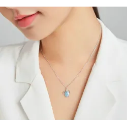 Blue turtle necklace / earrings - set - 925 sterling silverJewellery Sets