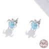 Blue turtle necklace / earrings - set - 925 sterling silverJewellery Sets