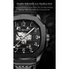 CHENXI - automatic mechanical Quartz watch - waterproof - skeleton design - silver / blackWatches