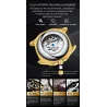 CHENXI - automatic mechanical Quartz watch - waterproof - skeleton design - silver / blackWatches