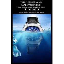 CHENXI - automatic mechanical Quartz watch - waterproof - skeleton design - silver / blackWatches