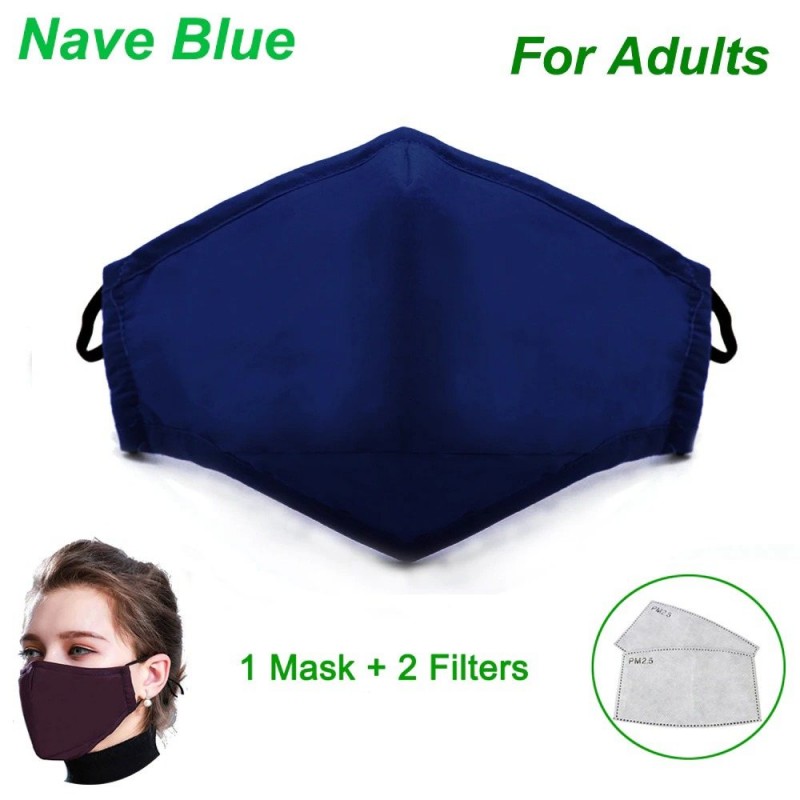 Protective face / mouth mask - with 2 PM25 activated carbon filters - reusableMouth masks