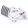 Black - red stripes - square cufflinksCufflinks