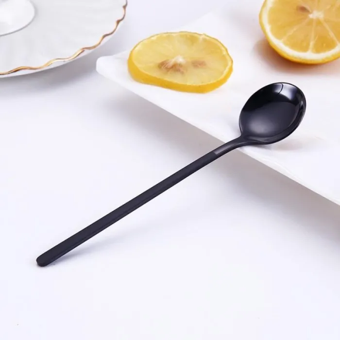 Round stainless steel long teaspoon - 13cmCutlery