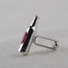 Wine glass / bottle - silver cufflinksCufflinks