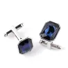 Trendy silver cufflinks with crystalCufflinks