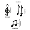 Wall mounted candle holder - black music notesCandles & Holders
