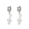 Long earrings with musical notesEarrings
