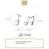 Golden musical notes - stud earrings - 925 Sterling silverEarrings